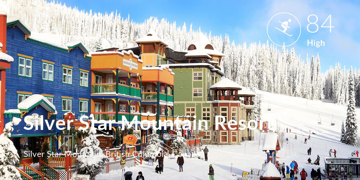 Skiing comfort level is 84 in Silver Star Mountain Resort