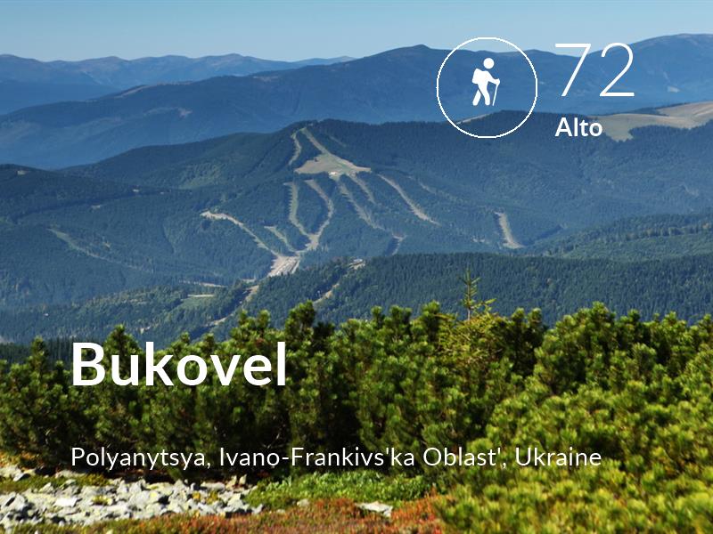 Hiking comfort level is 72 in Bukovel