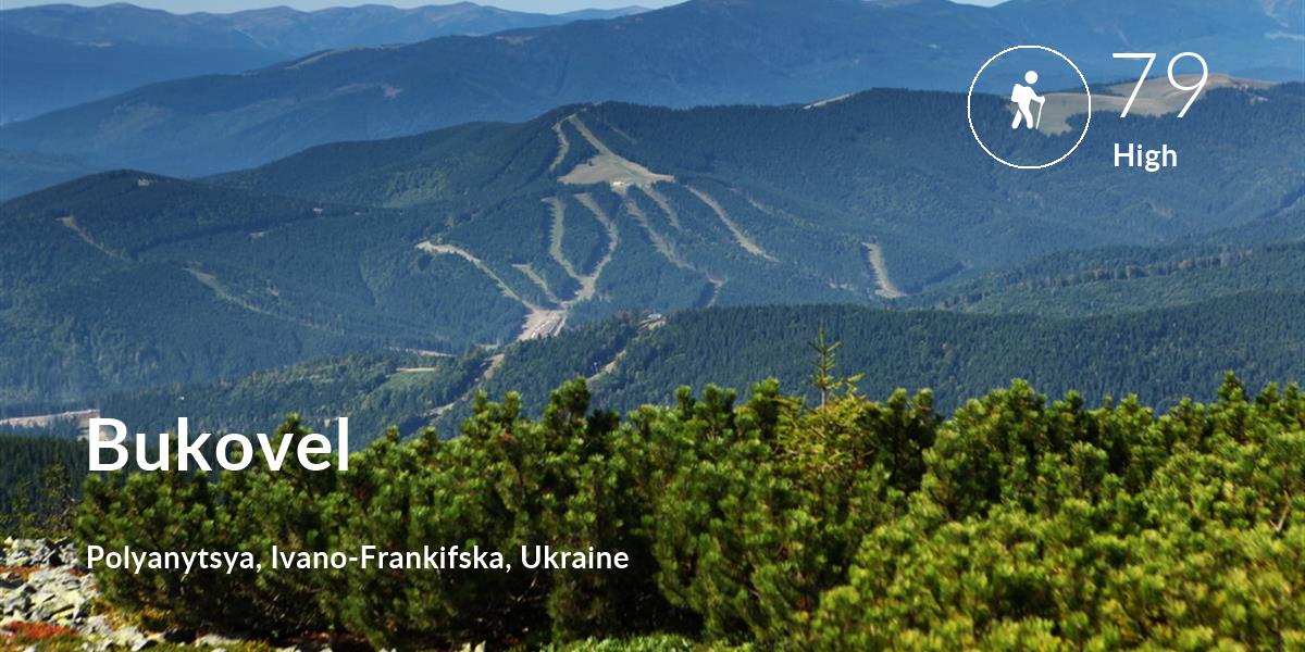 Hiking comfort level is 79 in Bukovel