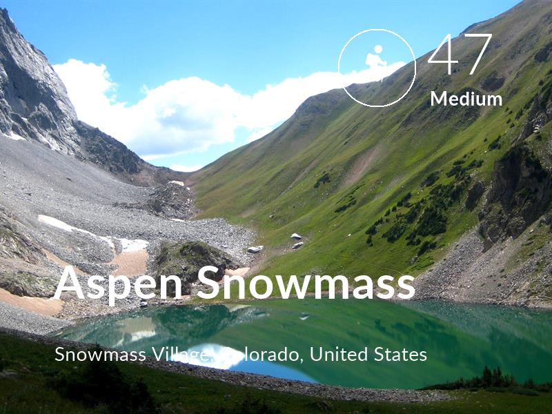 Hiking comfort level is 47 in Aspen Snowmass