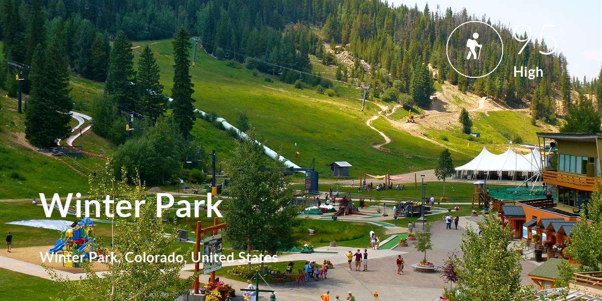 Hiking comfort level is 95 in Winter Park