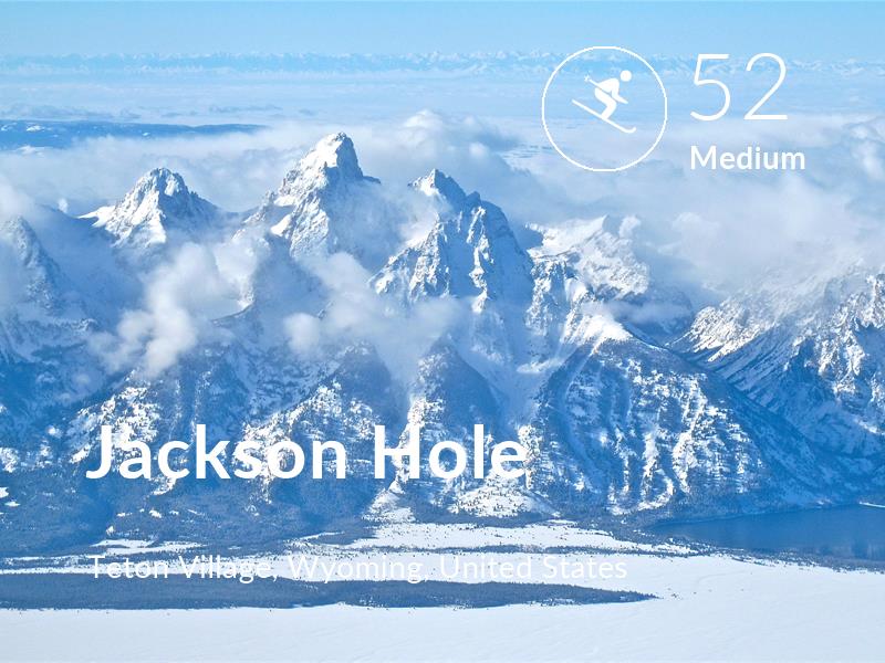 Skiing comfort level is 52 in Jackson Hole