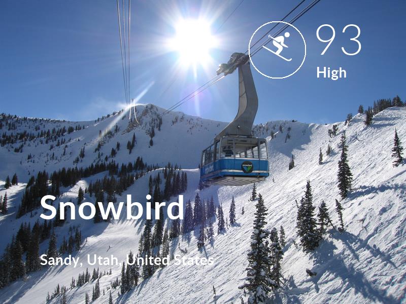 Skiing comfort level is 93 in Snowbird