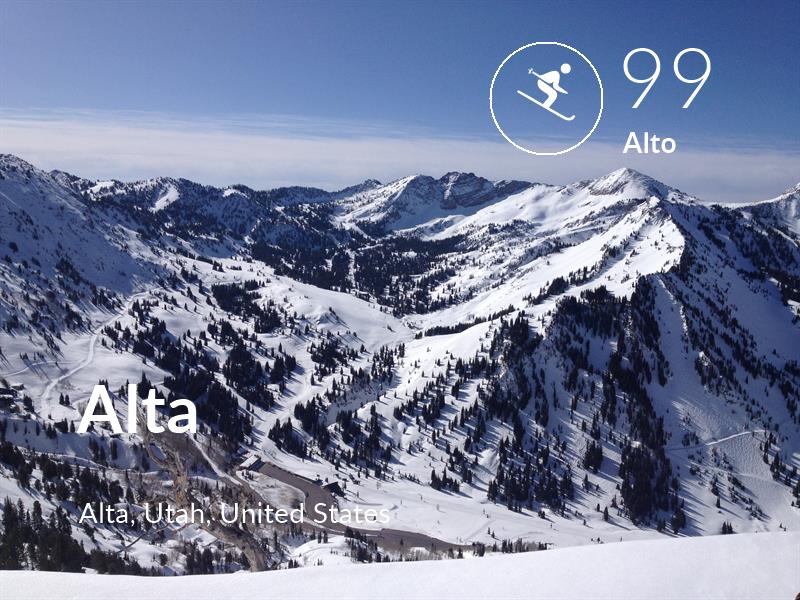 Esquiar comfort level is 99 in Alta