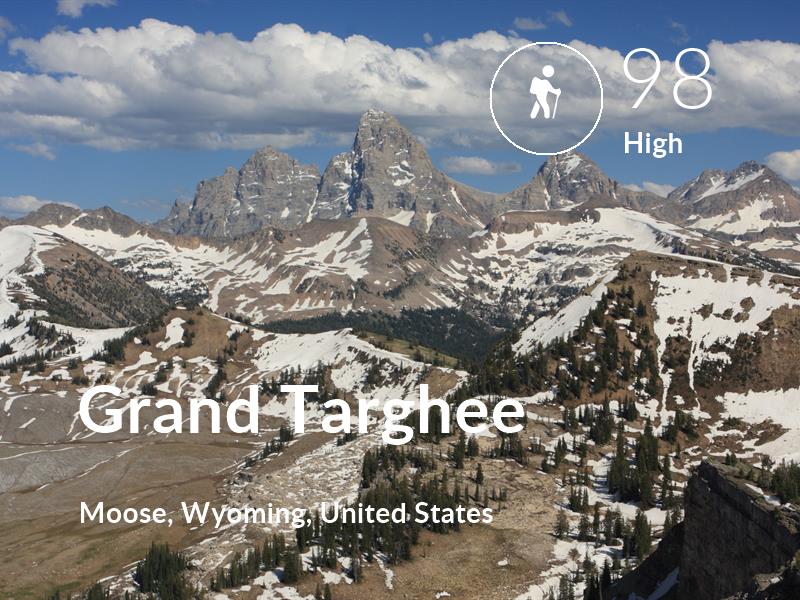 Hiking comfort level is 98 in Grand Targhee