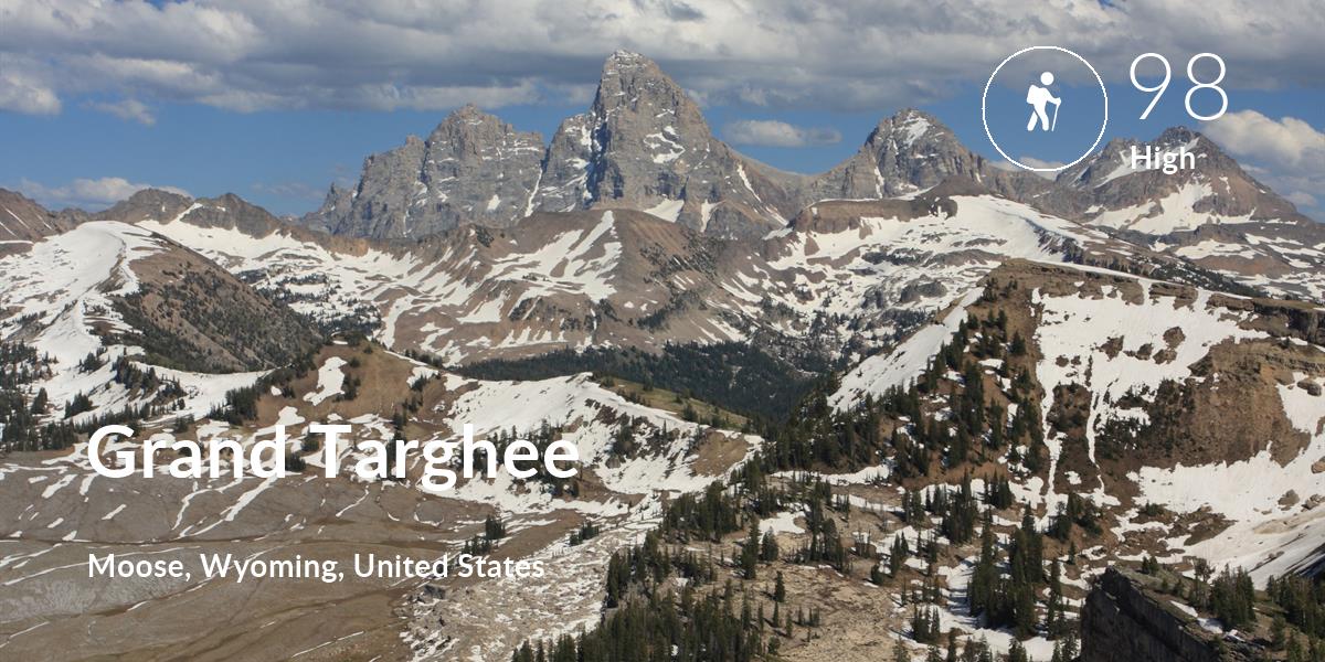 Hiking comfort level is 98 in Grand Targhee