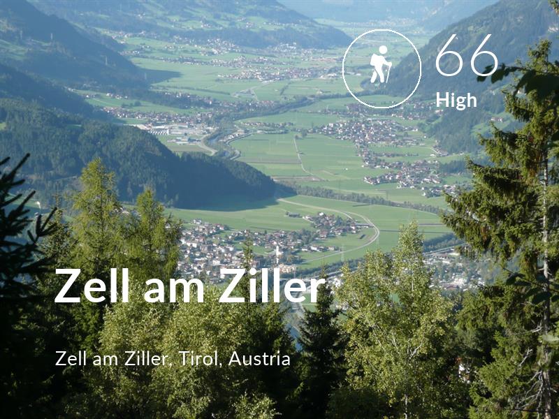 Hiking comfort level is 66 in Zell am Ziller