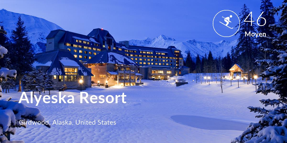 Skiing comfort level is 46 in Alyeska Resort