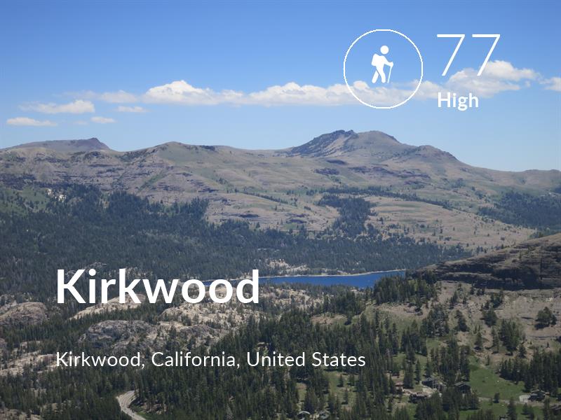 Hiking comfort level is 77 in Kirkwood