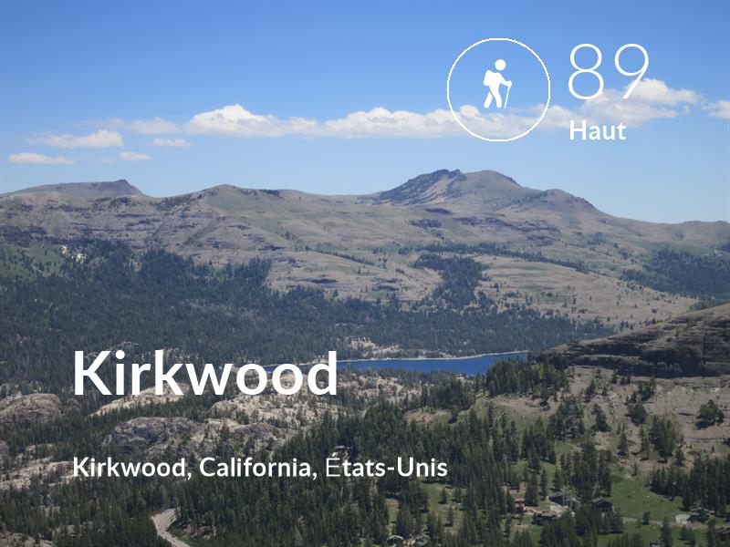 Randonnée comfort level is 89 in Kirkwood