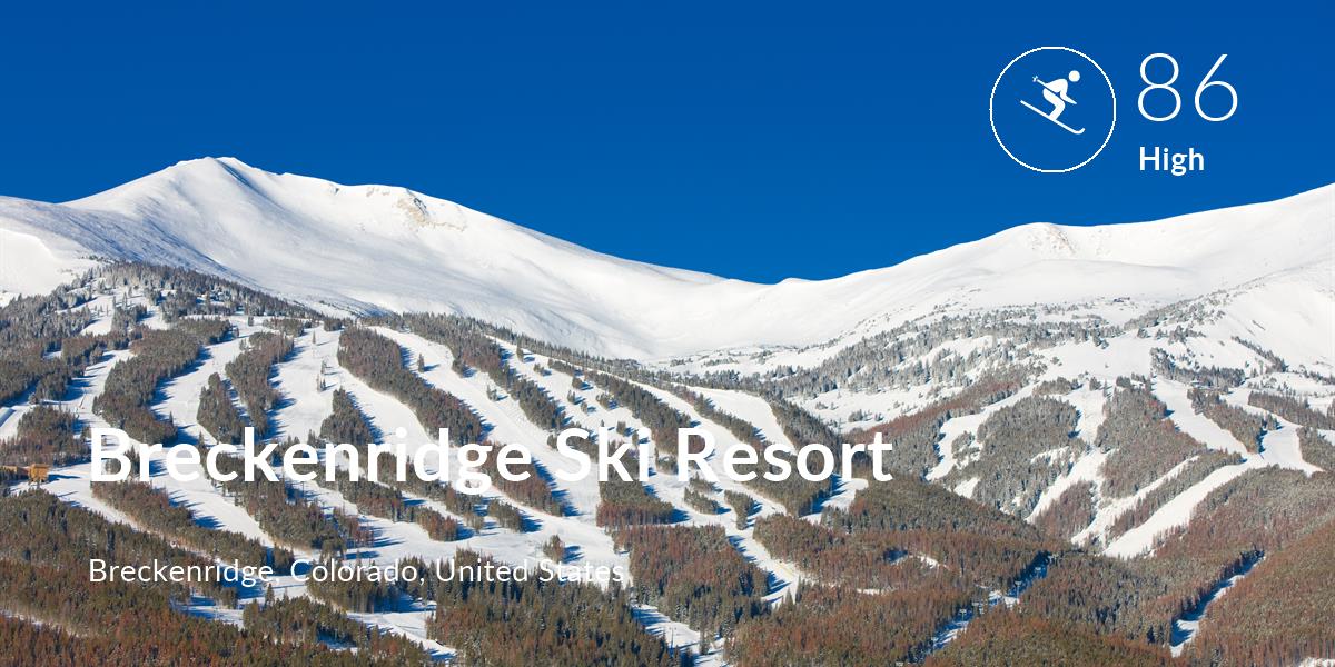Skiing comfort level is 86 in Breckenridge Ski Resort