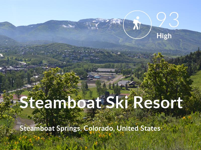Hiking comfort level is 93 in Steamboat Ski Resort