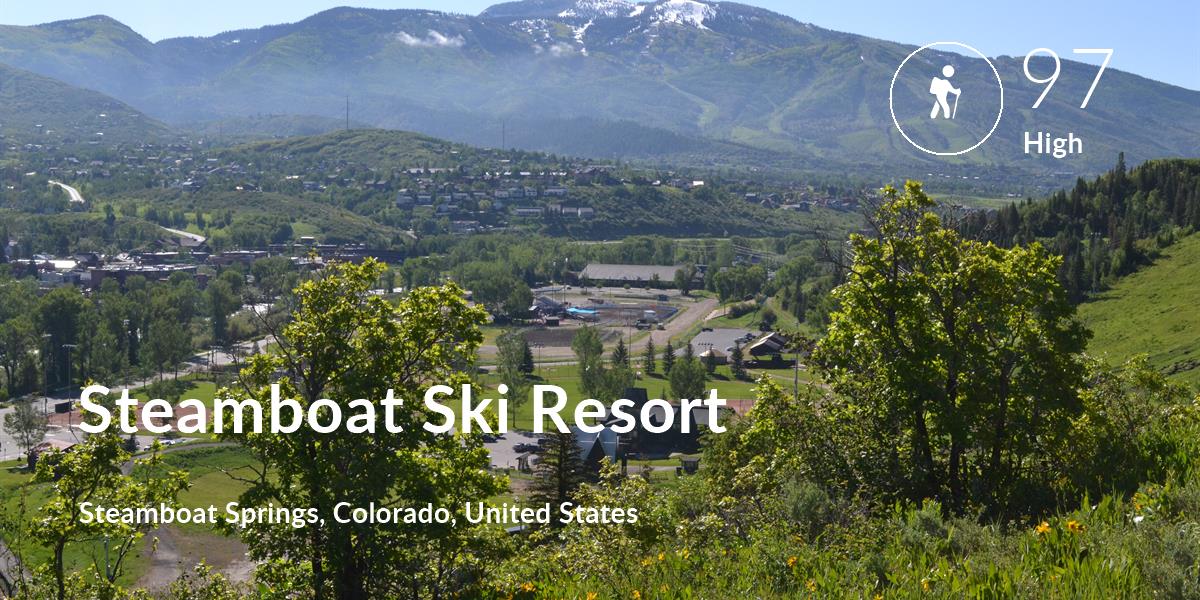 Hiking comfort level is 97 in Steamboat Ski Resort