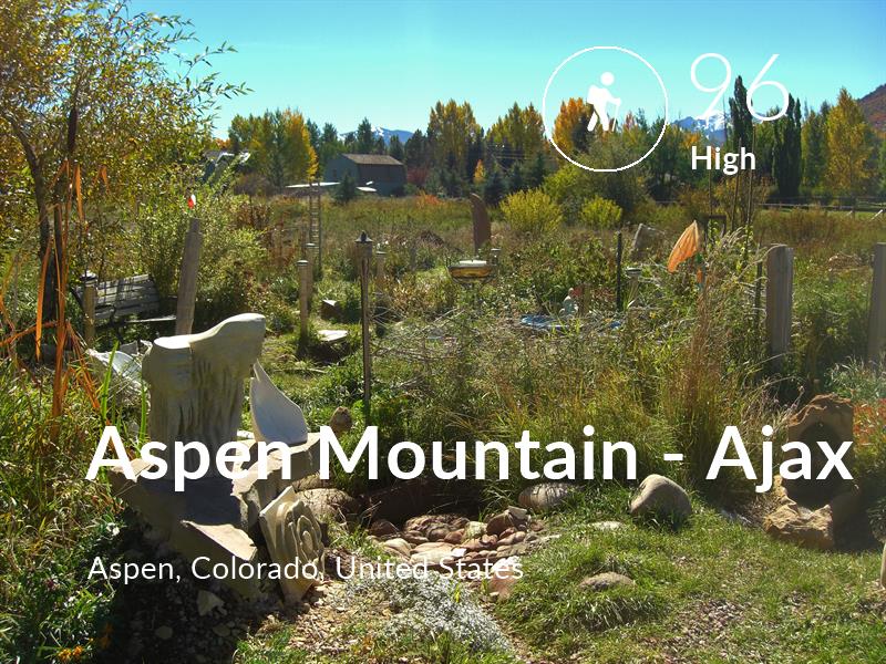 Hiking comfort level is 96 in Aspen Mountain - Ajax