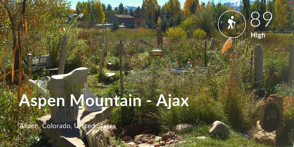 Hiking comfort level is 89 in Aspen Mountain - Ajax