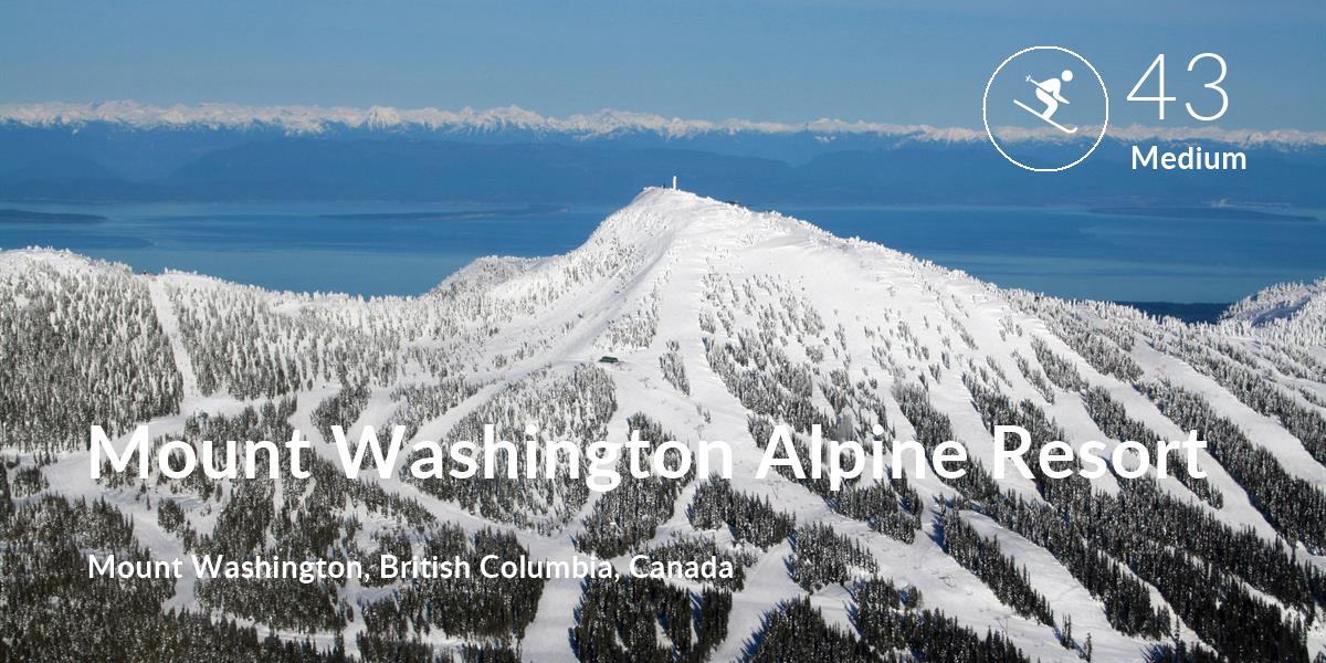 Skiing comfort level is 43 in Mount Washington Alpine Resort
