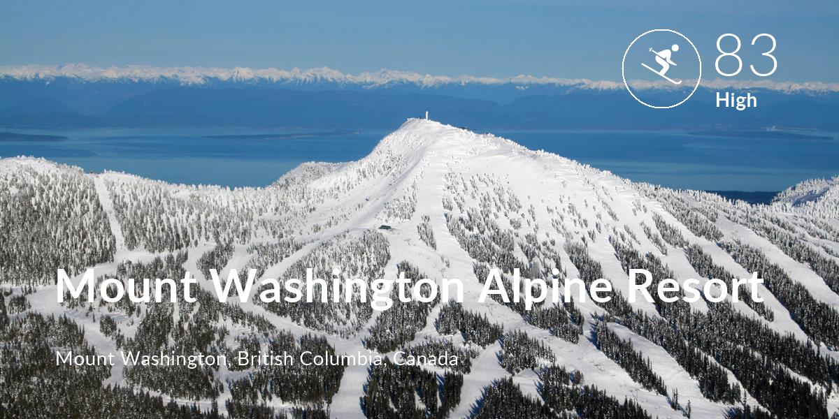 Skiing comfort level is 83 in Mount Washington Alpine Resort