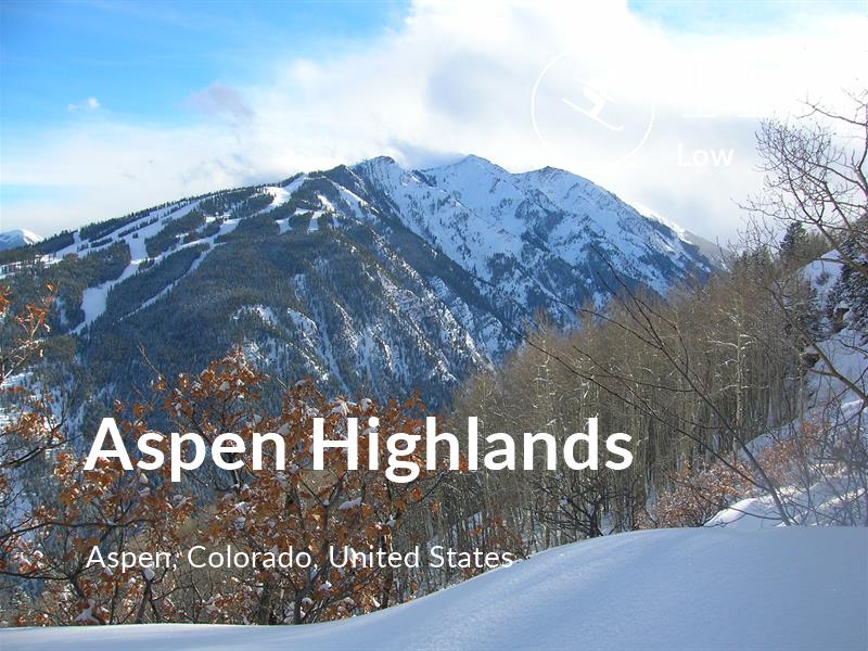 Skiing comfort level is 11 in Aspen Highlands
