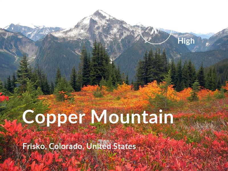 Hiking comfort level is 94 in Copper Mountain