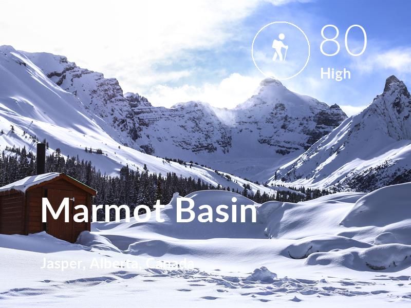 Hiking  comfort level is 80 in Marmot Basin