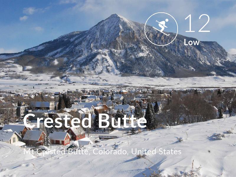 Skiing comfort level is 12 in Crested Butte