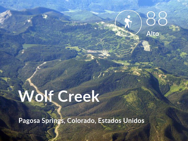 Senderismo comfort level is 88 in Wolf Creek