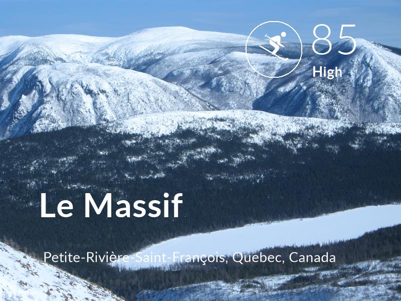 Skiing comfort level is 85 in Le Massif