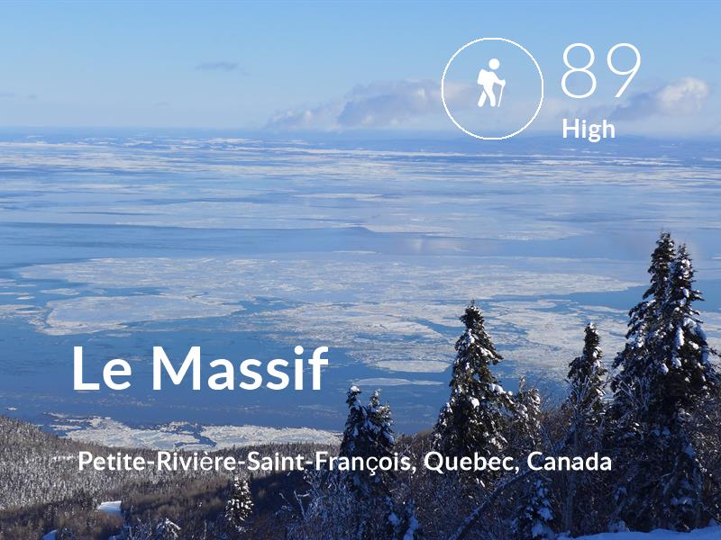  Hiking comfort level is 89 in Le Massif