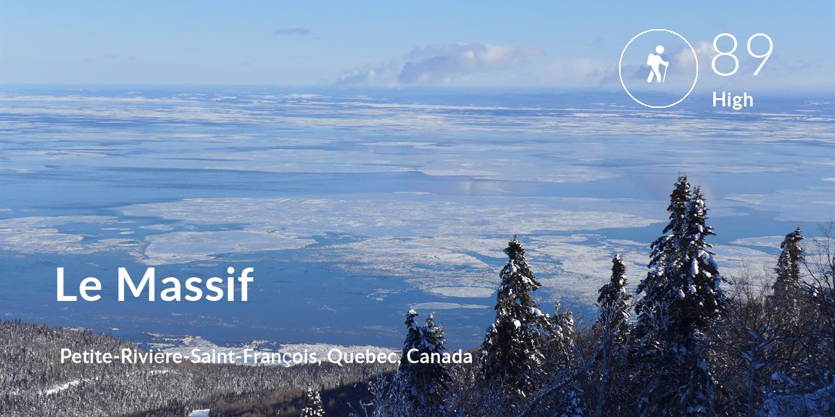  Hiking comfort level is 89 in Le Massif
