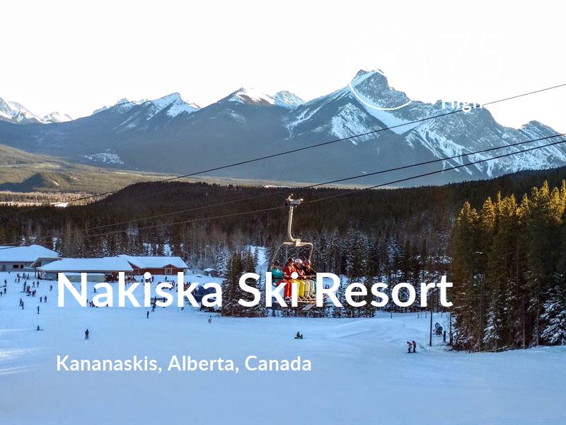 Skiing comfort level is 75 in Nakiska Ski Resort