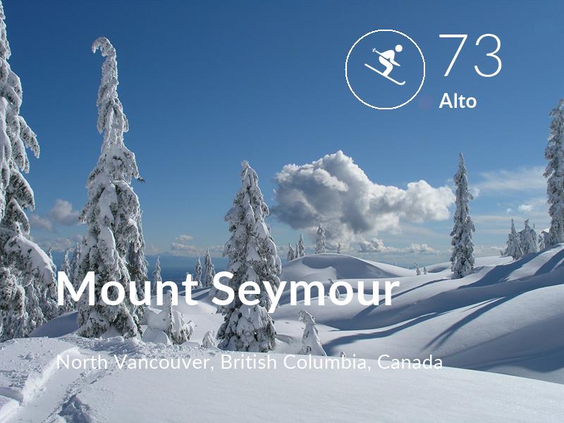 Esquiar comfort level is 73 in Mount Seymour