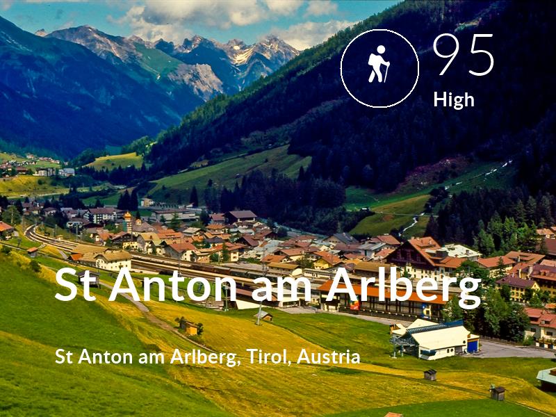 Hiking comfort level is 95 in St Anton am Arlberg