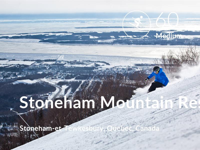 Skiing comfort level is 60 in Stoneham Mountain Resort