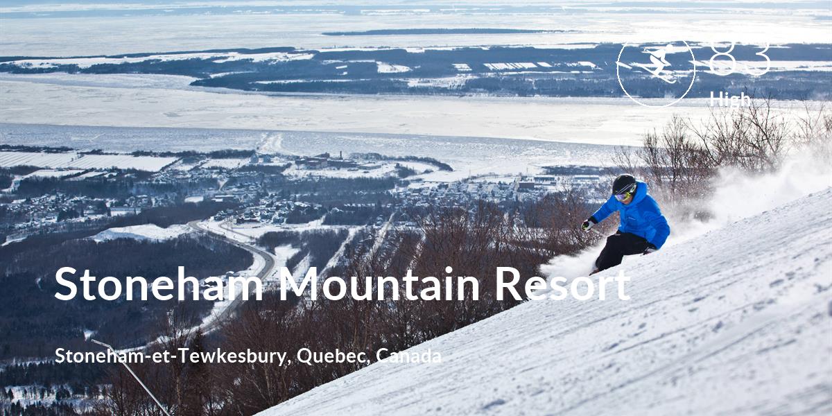 Skiing comfort level is 83 in Stoneham Mountain Resort