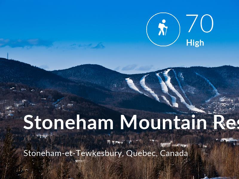 Hiking comfort level is 70 in Stoneham Mountain Resort