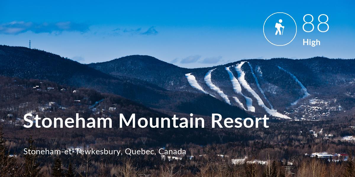 Hiking comfort level is 88 in Stoneham Mountain Resort