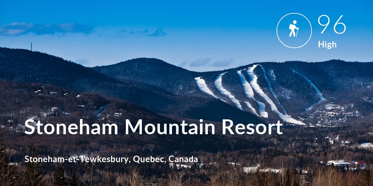 Hiking comfort level is 96 in Stoneham Mountain Resort