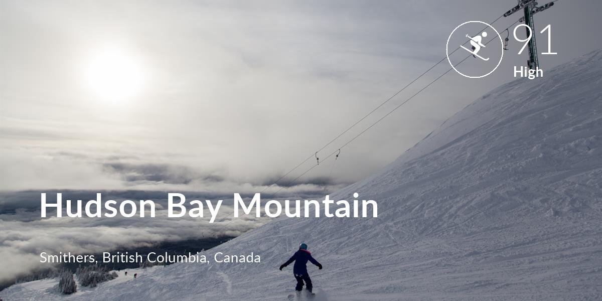Skiing comfort level is 91 in Hudson Bay Mountain
