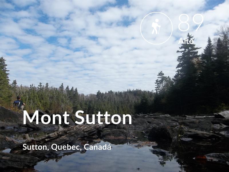 Senderismo comfort level is 89 in Mont Sutton