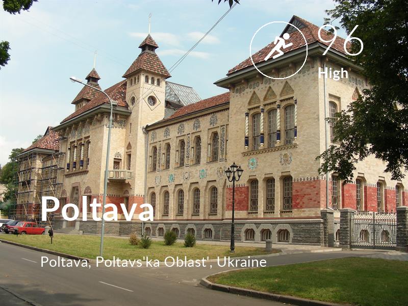 Running comfort level is 96 in Poltava