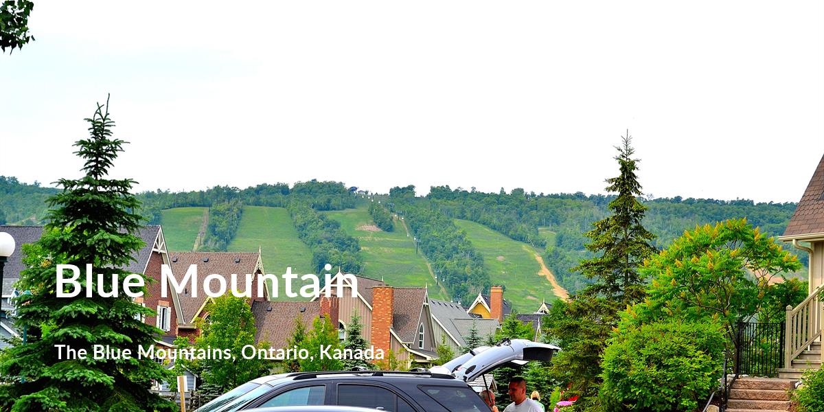 Wandern comfort level is 96 in Blue Mountain