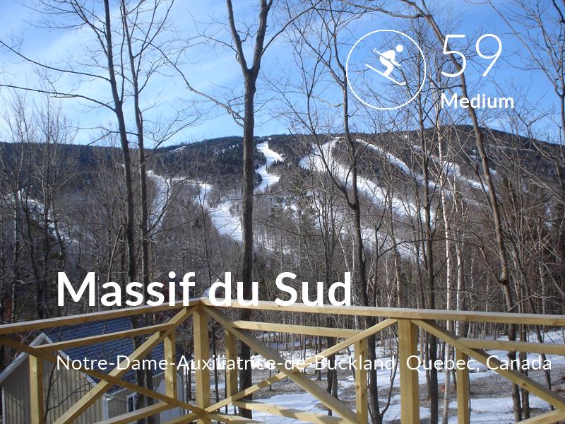 Skiing comfort level is 59 in Massif du Sud