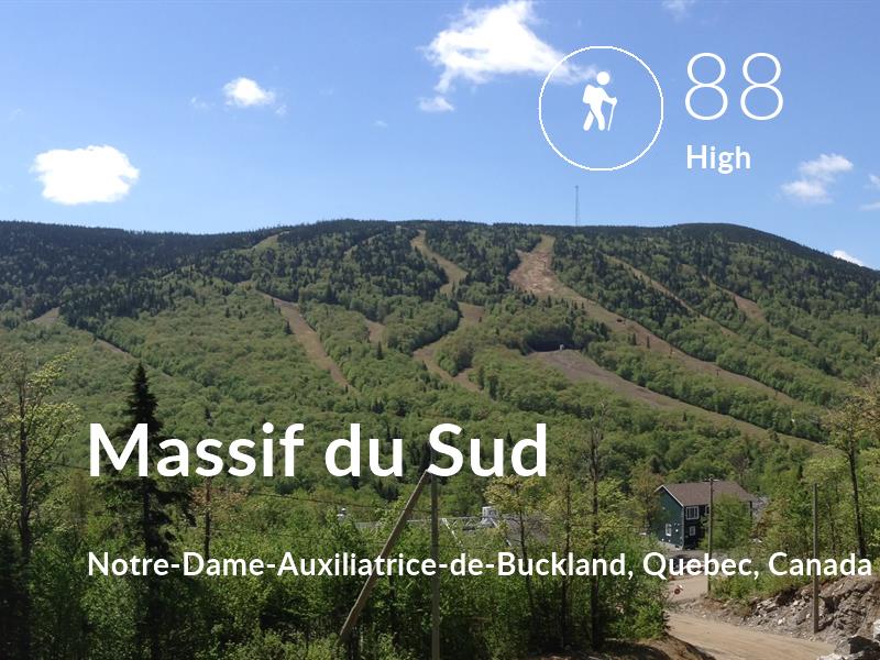 Hiking comfort level is 88 in Massif du Sud