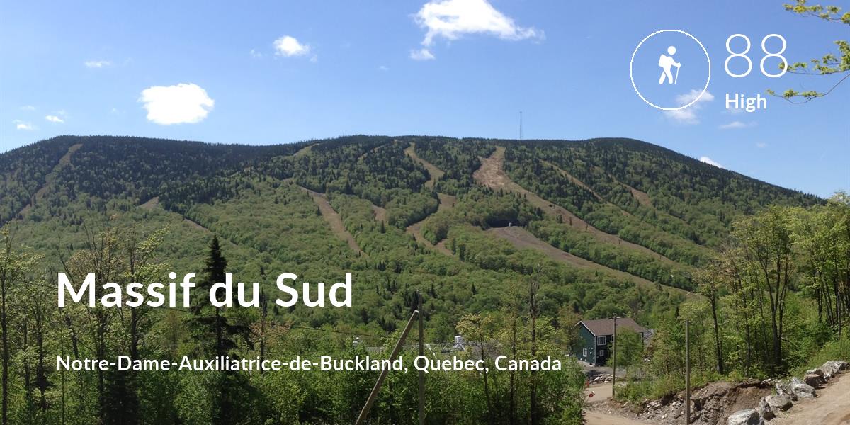 Hiking comfort level is 88 in Massif du Sud