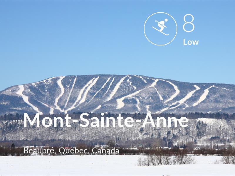 Skiing comfort level is 8 in Mont-Sainte-Anne