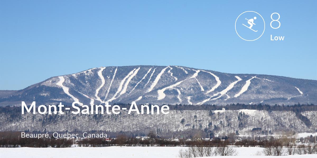 Skiing comfort level is 8 in Mont-Sainte-Anne