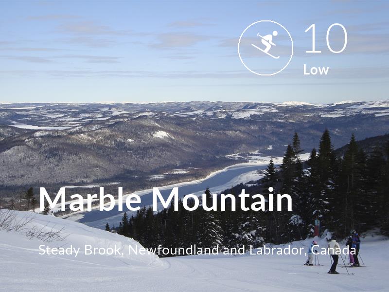 Skiing comfort level is 10 in Marble Mountain