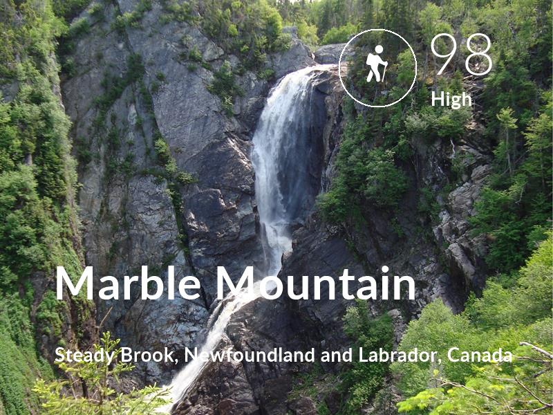 Hiking comfort level is 98 in Marble Mountain