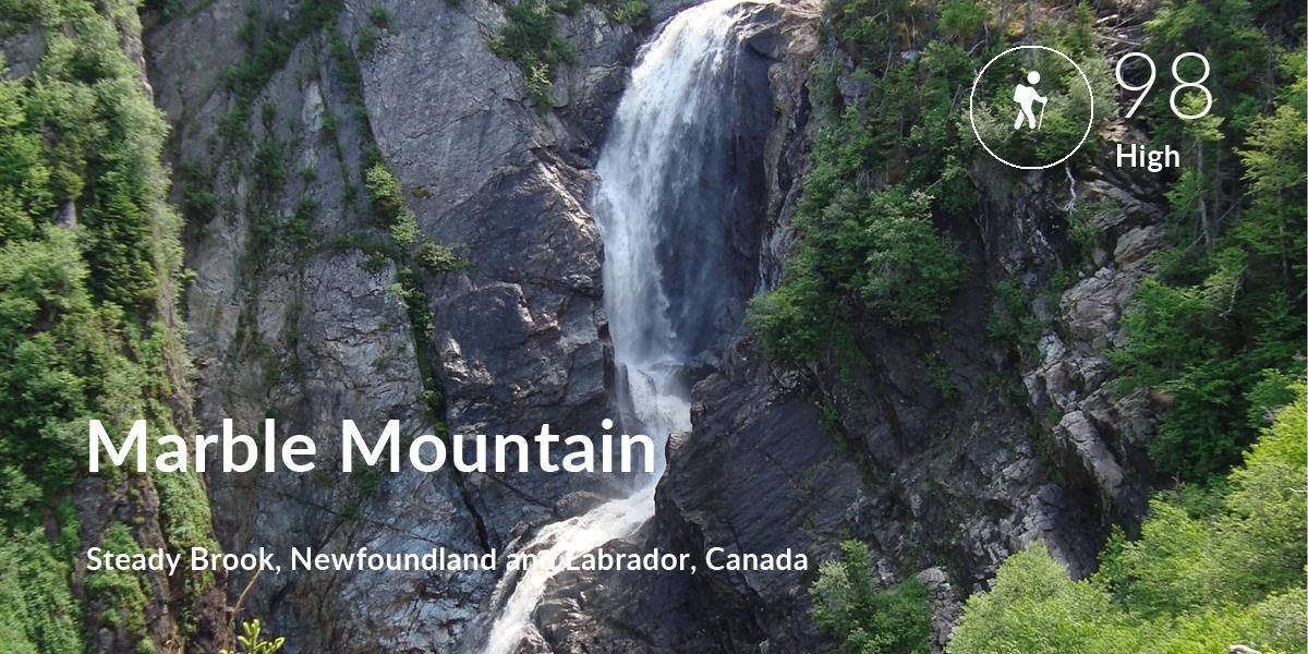 Hiking comfort level is 98 in Marble Mountain