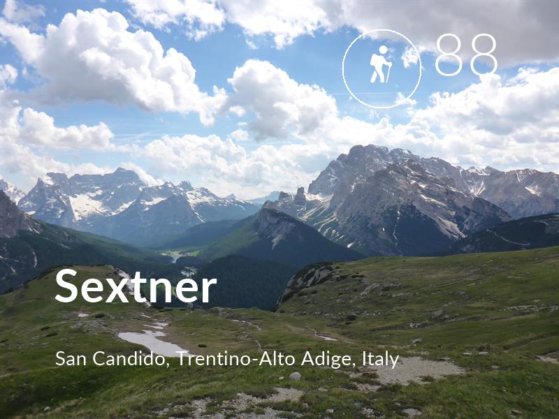 Hiking comfort level is 88 in Sextner